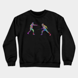 Fencing watercolor Crewneck Sweatshirt